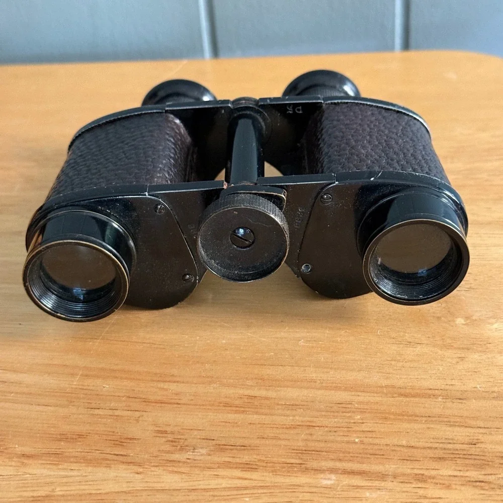 Vintage Colmont Paris 8x French Military Field Binoculars Original Leather Case‎